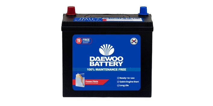 Daewoo DL/R 60 car battery for small cars, 40Ah 370 CCA sealed maintenance-free design