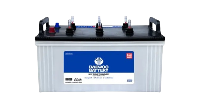 Daewoo DIB-180 UPS solar battery, 145Ah deep-cycle for long backup time at home