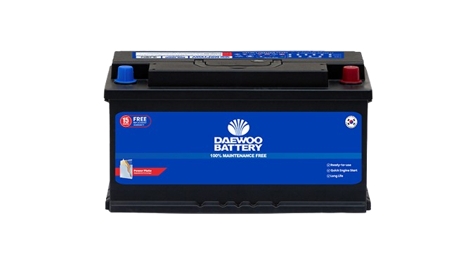 Daewoo DIN-1000 car battery, 100Ah 780 CCA for premium SUVs and diesel vehicles
