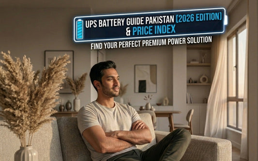 Relaxed young man sitting on a sofa in a bright living room, illustrating reliable home UPS backup power