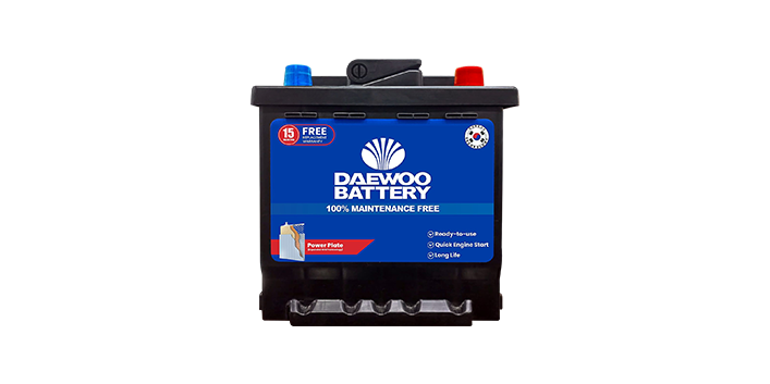 Daewoo DIN-444 car battery, 40Ah 350 CCA for Honda, Toyota and European sedans